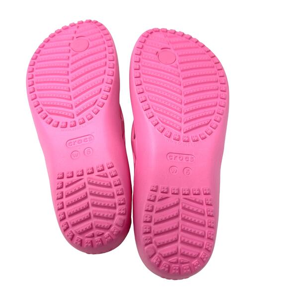 Crocs Size‎ 5 Flip Flops Pink Comfort Sandals Pool Shoes Beach Vacation - Picture 4 of 6